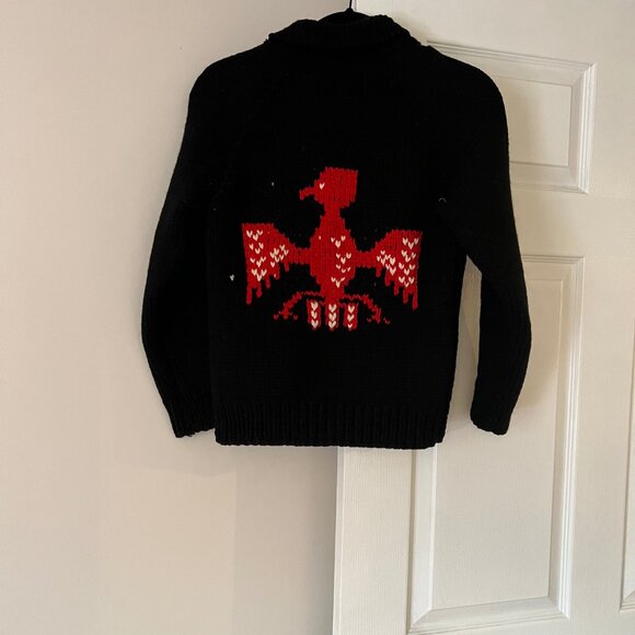 Womens Vintage Cowichan Zip Up Sweater - Picture 2 of 2